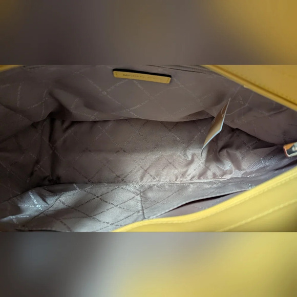 NWT Michael Kors Jet Set large colorblock shoulder bag tote Daffodil Multi - Picture 2 of 8